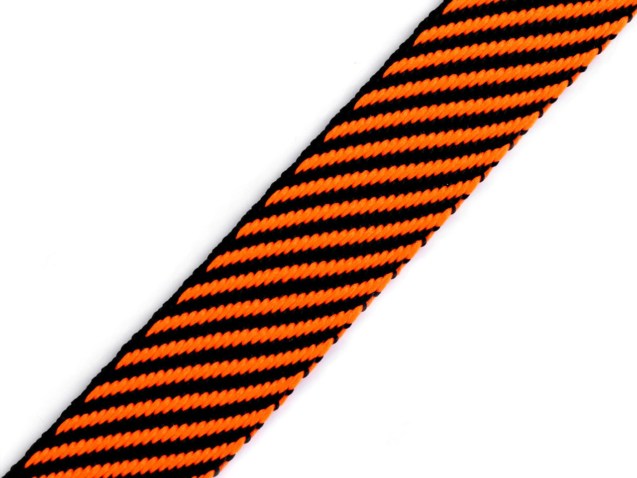 Oboustranný popruh šíře 20 mm, barva 22 oranžová černá