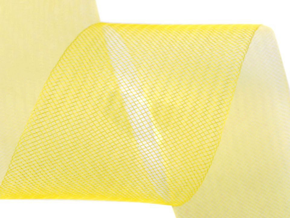 Modistická krinolína na vyztužení šatů a výrobu fascinátorů šíře 4,5 cm, barva 17 (CC11) žlutá