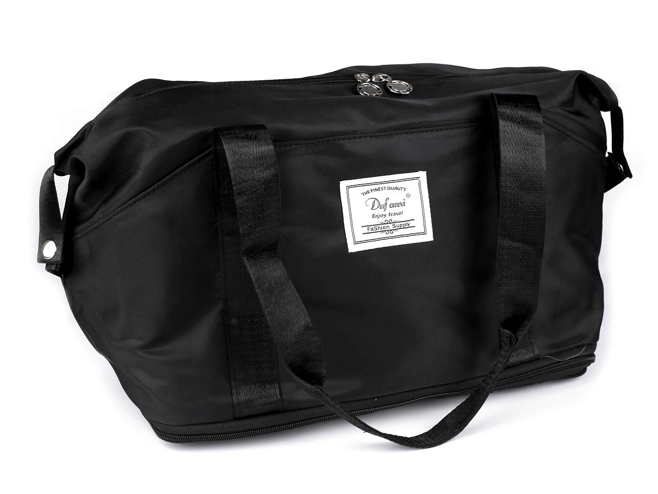 Skládací cestovní taška velkokapacitní s kolečky 55x30-50 cm, barva 2 černá