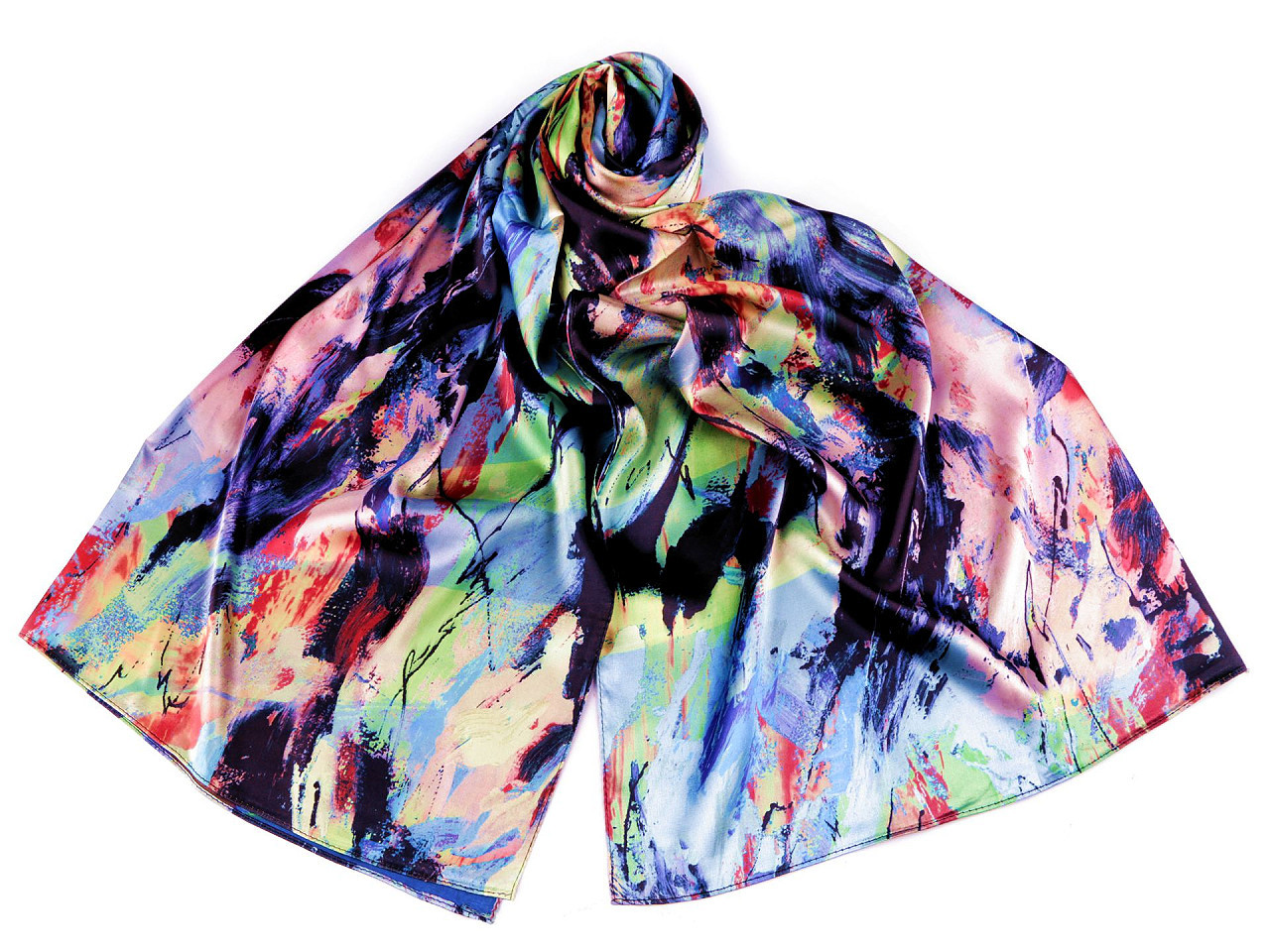 Saténový šátek / šála 70x165 cm, barva 48 béžová nejsv.