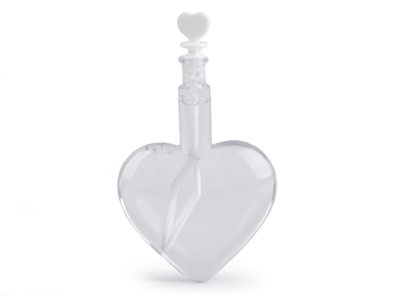 Svatební bublifuk srdce, barva 1 (20 ml) bílá