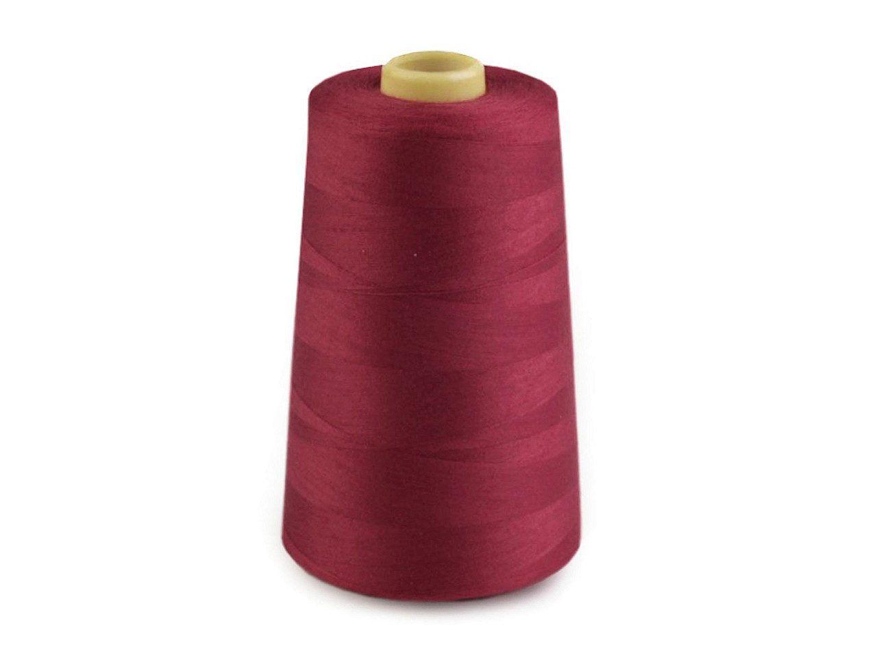 Fotografie Polyesterové nitě pro overlocky i klasické šití návin 5000 yards PES 40/2, barva 579 amarant