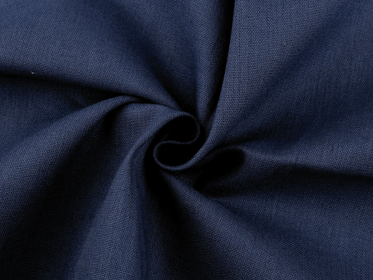 Lněná látka s viskózou, barva 15 (5) modrá tmavá