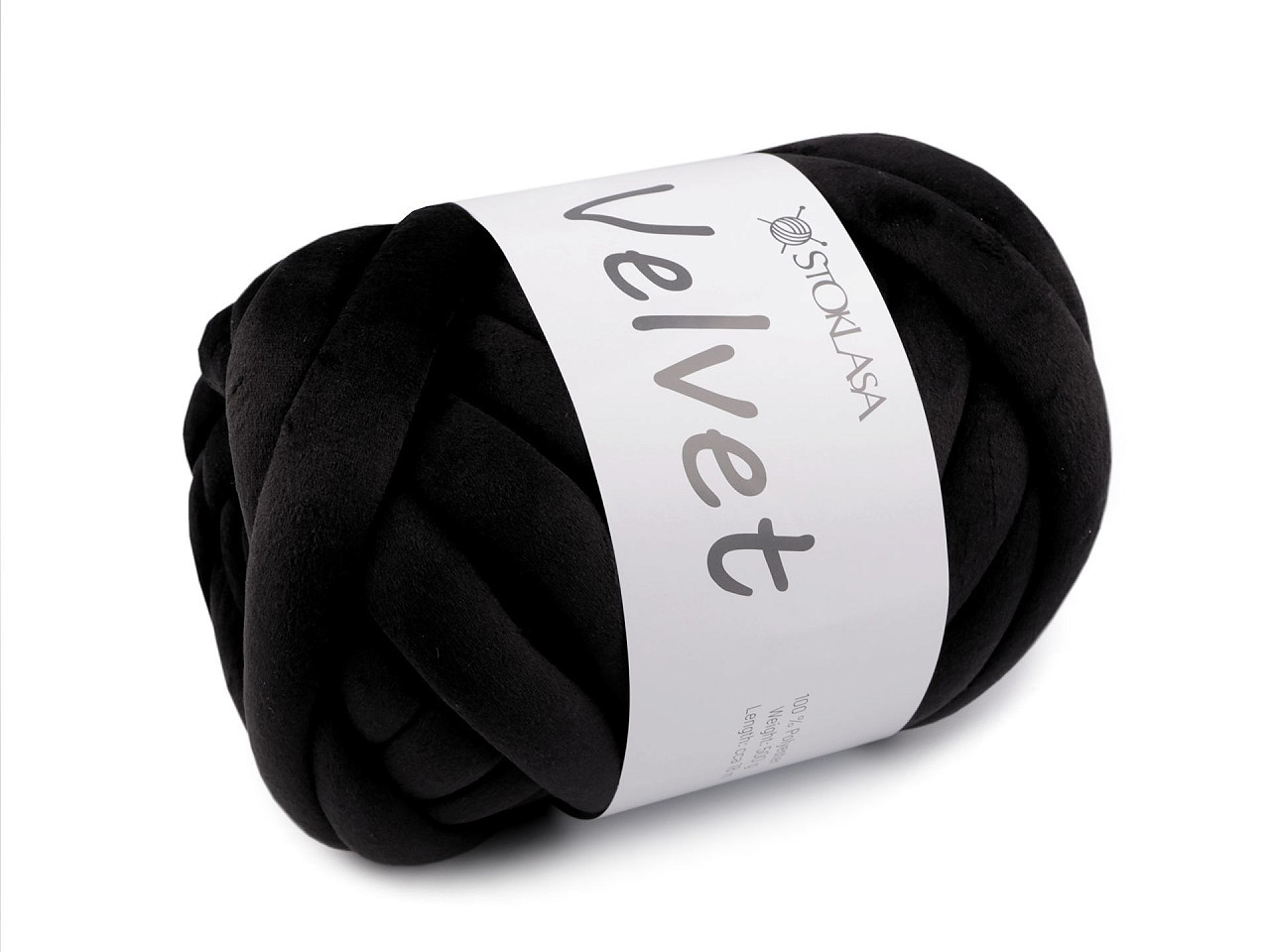 Příze Marshmallow silná Velvet 500 g, barva 11 černá