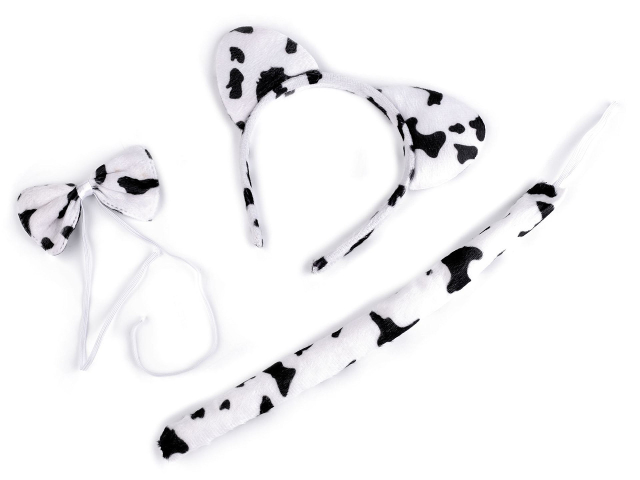 Karnevalová sada - kočka, dalmatin, myška, tygr, barva 1 bílo-černá pejsek