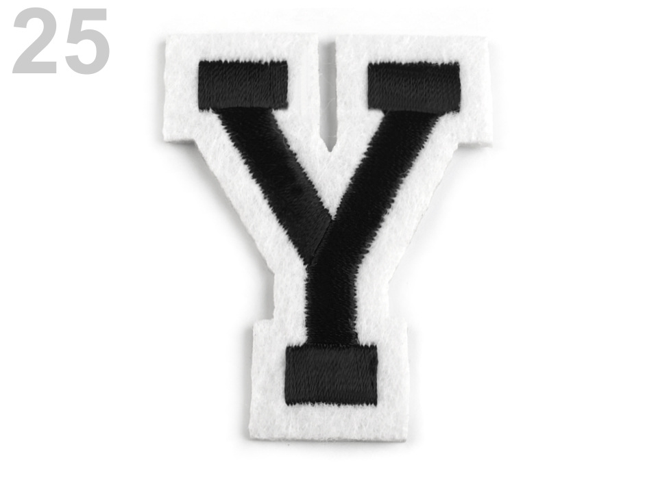 Nažehlovačka písmena, barva 25 "Y" černá