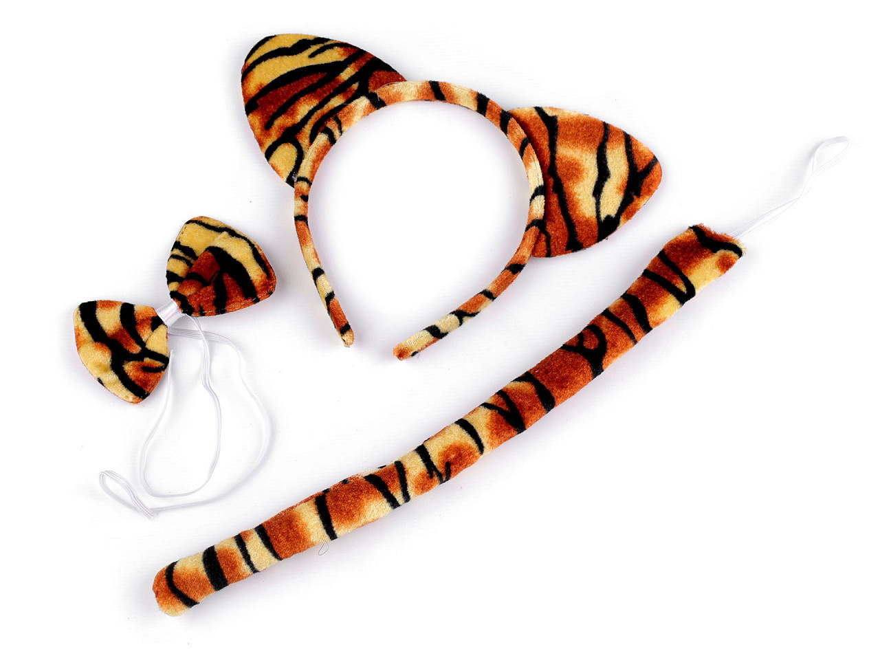 Karnevalová sada - kočka, dalmatin, myška, tygr, barva 5 oranžová tmavá tygr