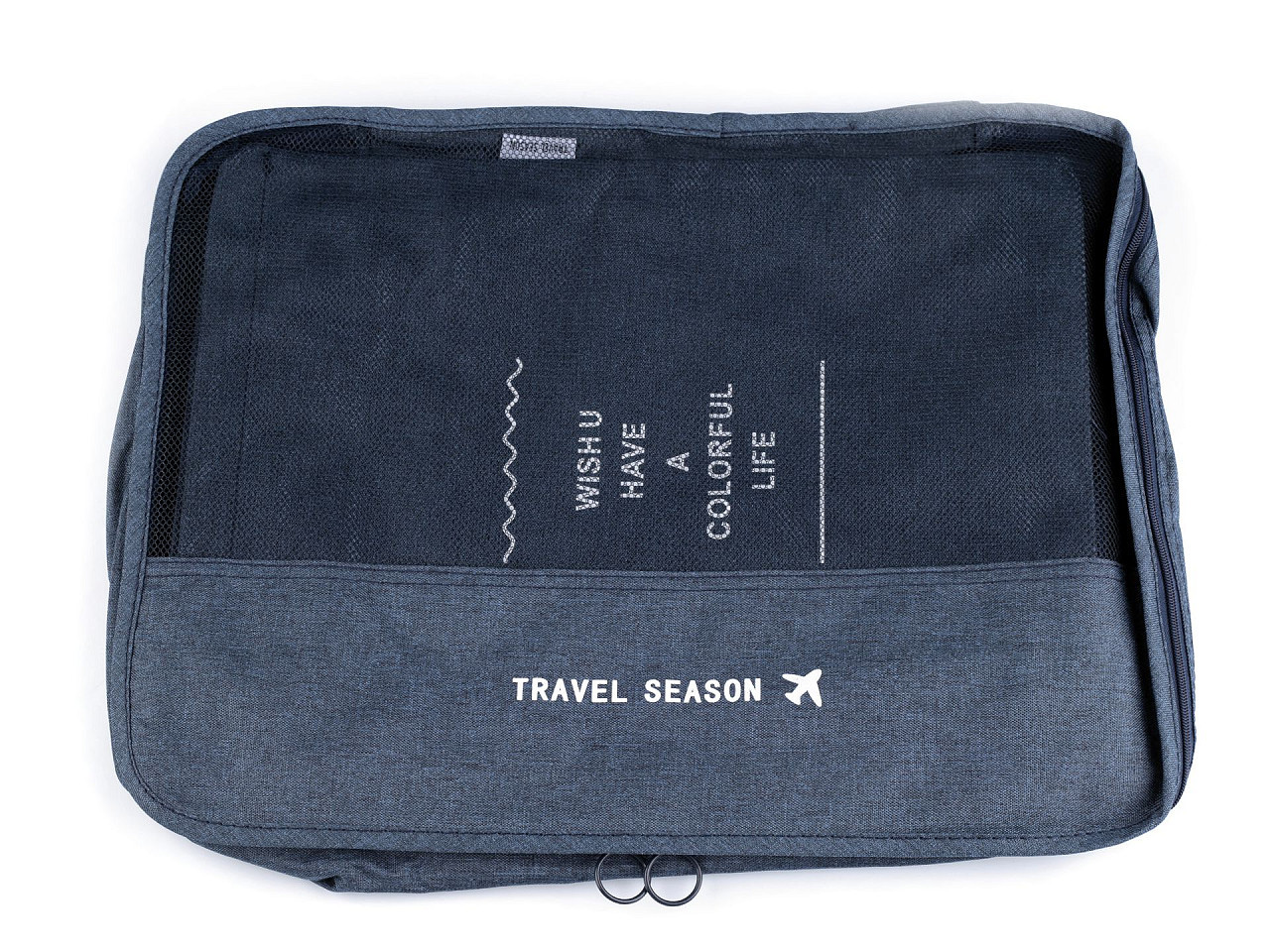 Sada cestovních organizérů do kufru 7 ks, barva 2 modrá jeans