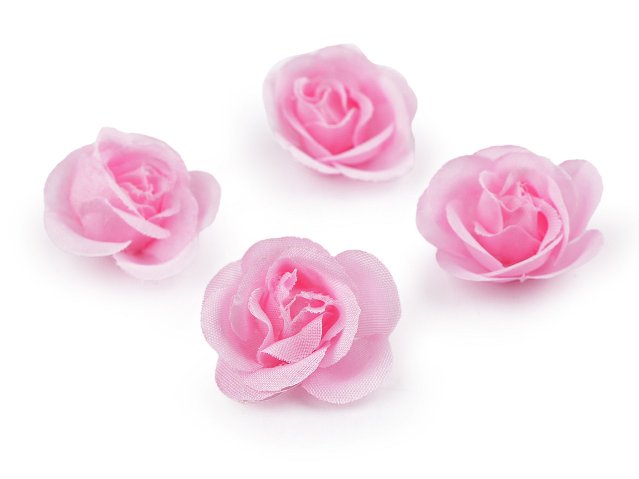 Umělý květ růže Ø3 cm, barva 3 růžová sv.
