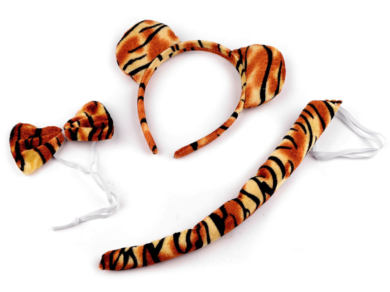 Karnevalová sada - kočka, dalmatin, myška, tygr, barva 6 oranžová tmavá tygr