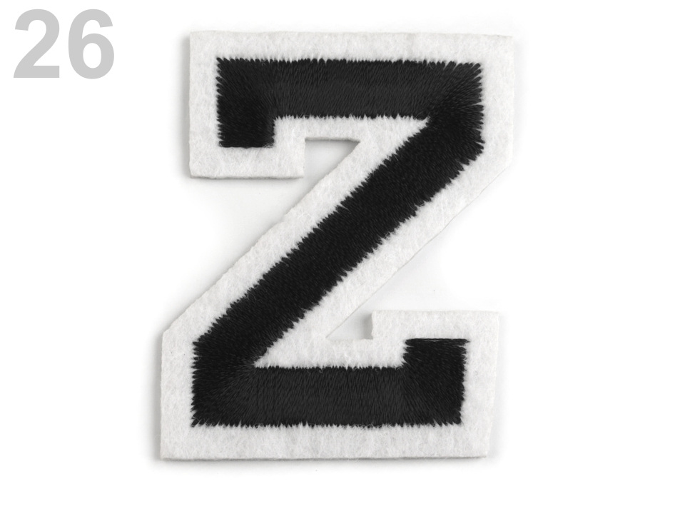 Nažehlovačka písmena, barva 26 "Z" černá