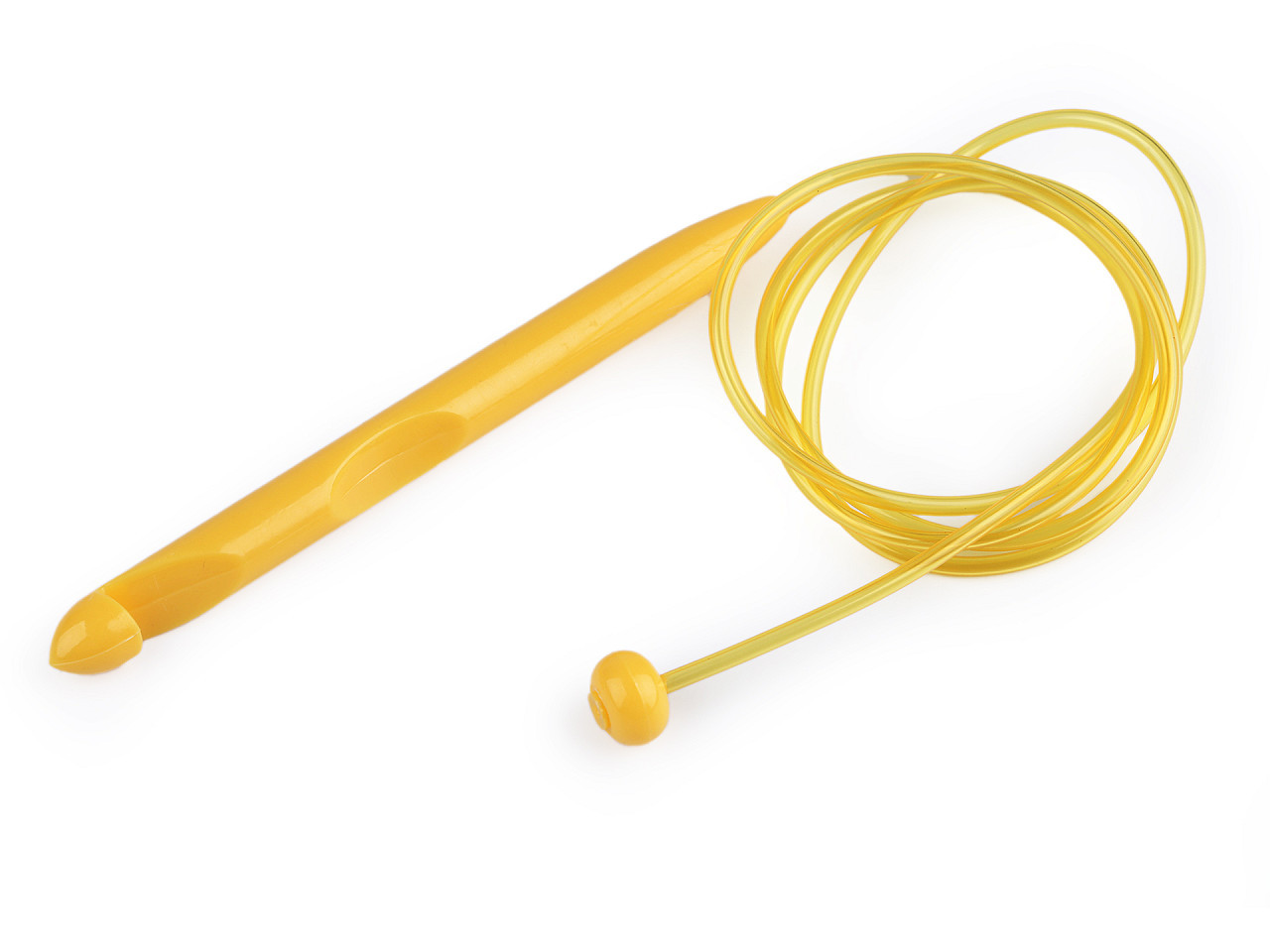 Háček na tuniské háčkování, barva 12 (12 mm) žlutá