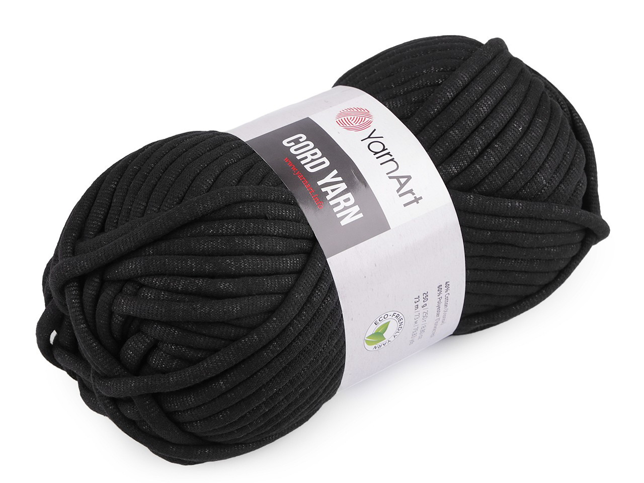 Pletací příze Cord Yarn 250 g, barva 17 (750) černá