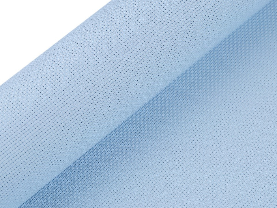 Vyšívací tkanina Kanava 54 oček šíře 50 cm, barva 6 modrá pomněnková