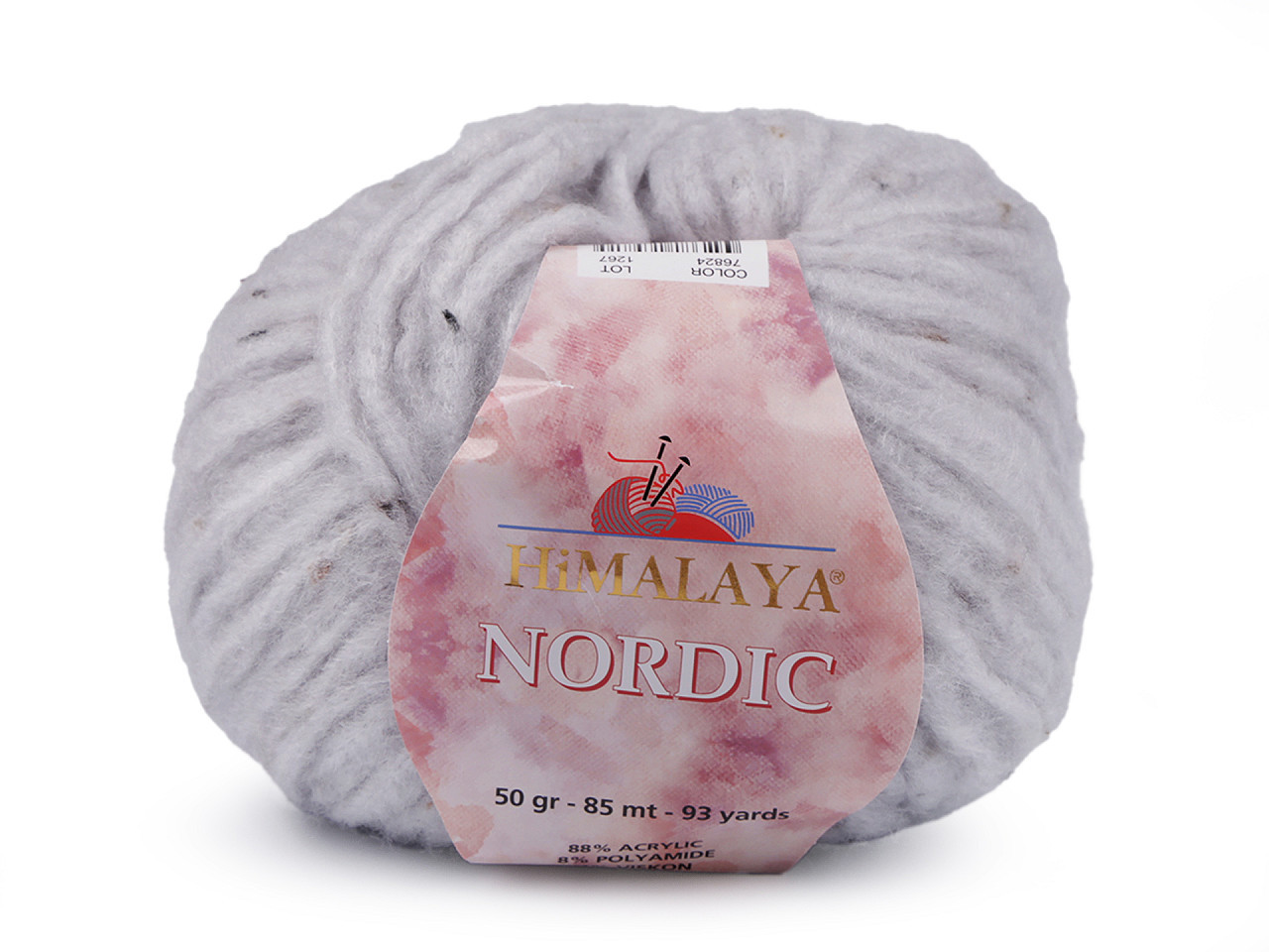 Pletací příze Himalaya Nordic 50 g, barva 2 (76824) šedá nejsvětlější