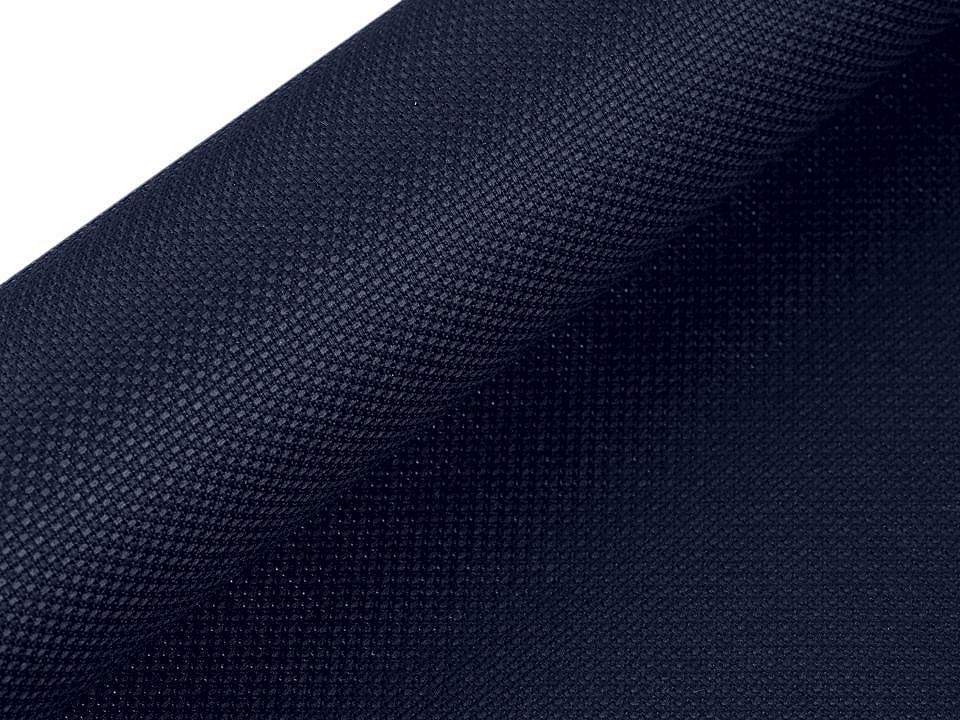 Vyšívací tkanina Kanava 54 oček šíře 50 cm, barva 9 modrá tmavá