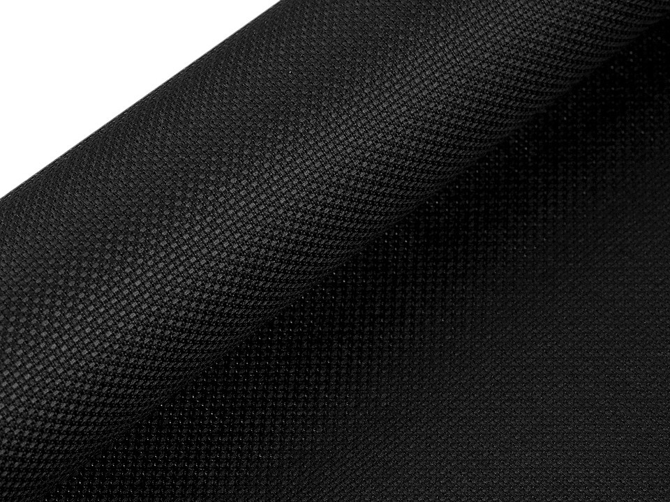 Vyšívací tkanina Kanava 54 oček šíře 50 cm, barva 8 černá