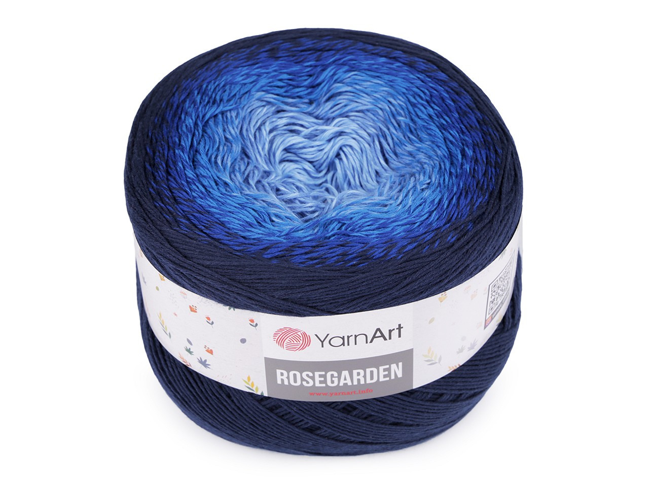 Bavlněná pletací příze Rosegarden 250 g, barva 6 (325) modrá tmavá