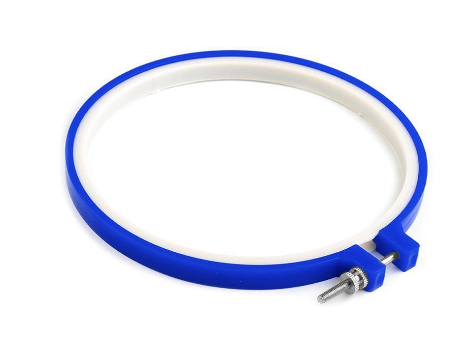 Vyšívací kruh plastový Ø15,5 cm, 19 cm, barva 4 (15,5 cm) modrá
