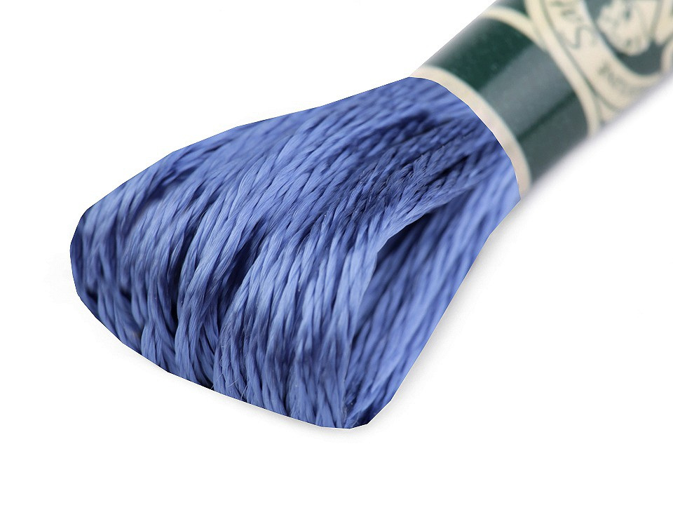 Vyšívací příze DMC Mouliné Satén, barva S798 Olympian Blue