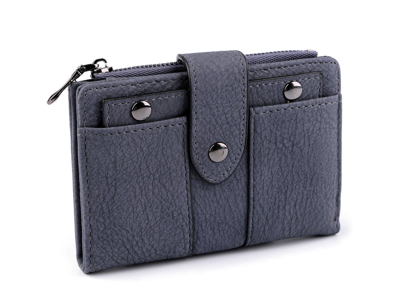 Dámská peněženka s přezkou 9,5x13,5 cm, barva 4 modrošedá