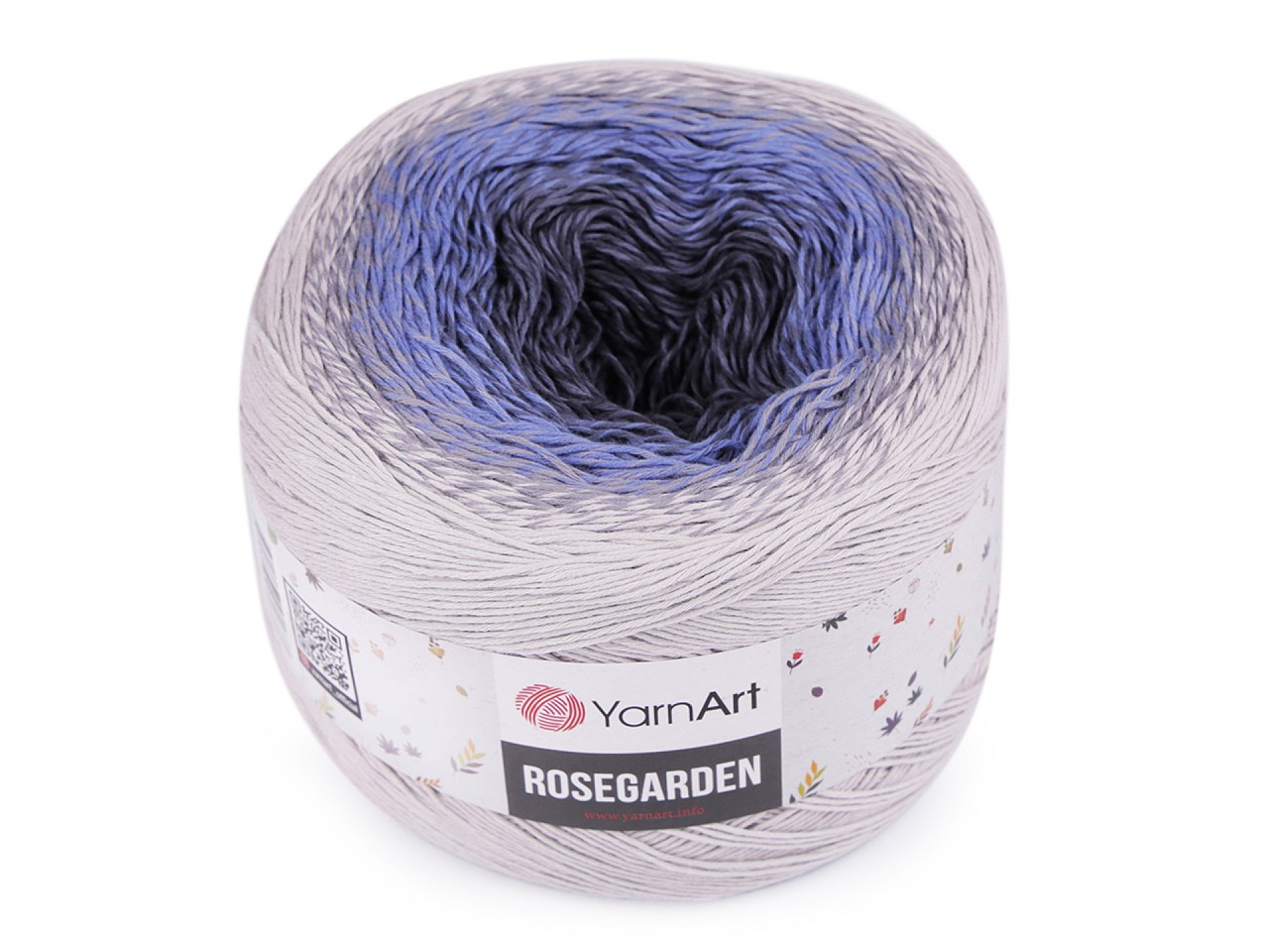 Bavlněná pletací příze Rosegarden 250 g, barva 7 (315) šedá nejsvětlější