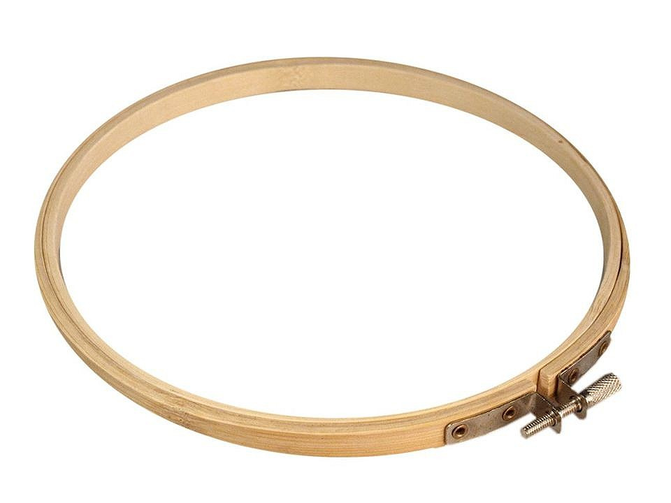 Vyšívací kruh bambusový Ø18 cm, barva bambus světlý