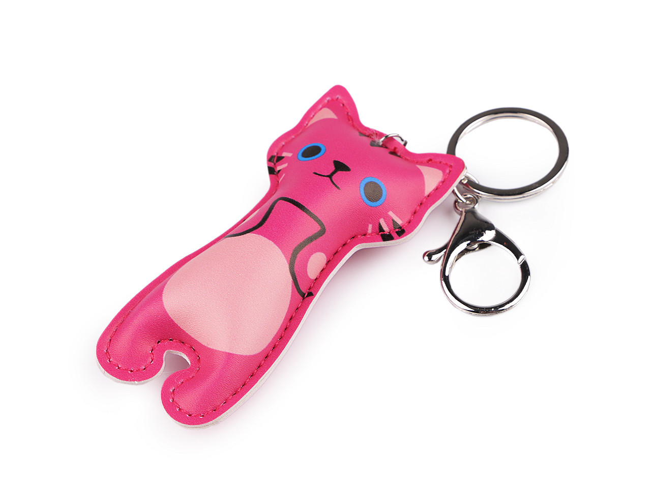 Přívěsek na batoh / klíče kočka, barva 5 pink
