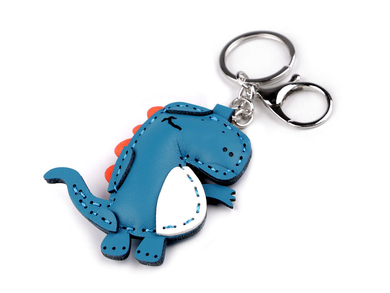 Přívěsek na batoh / klíče želva, dinosaurus, barva 5 modrá dinosaurus