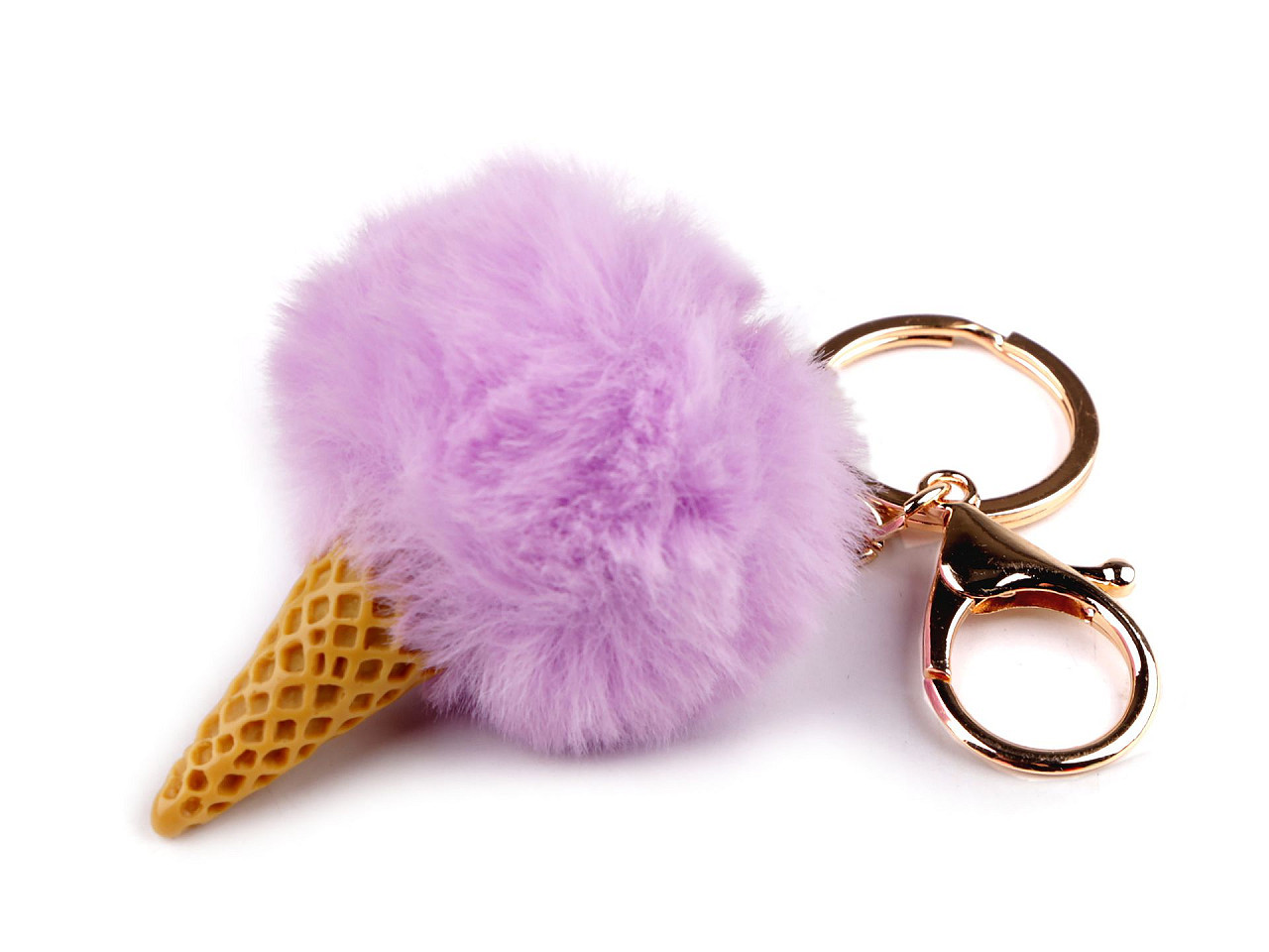 Přívěsek na batoh / klíče zmrzlina, barva 4 fialová sv.