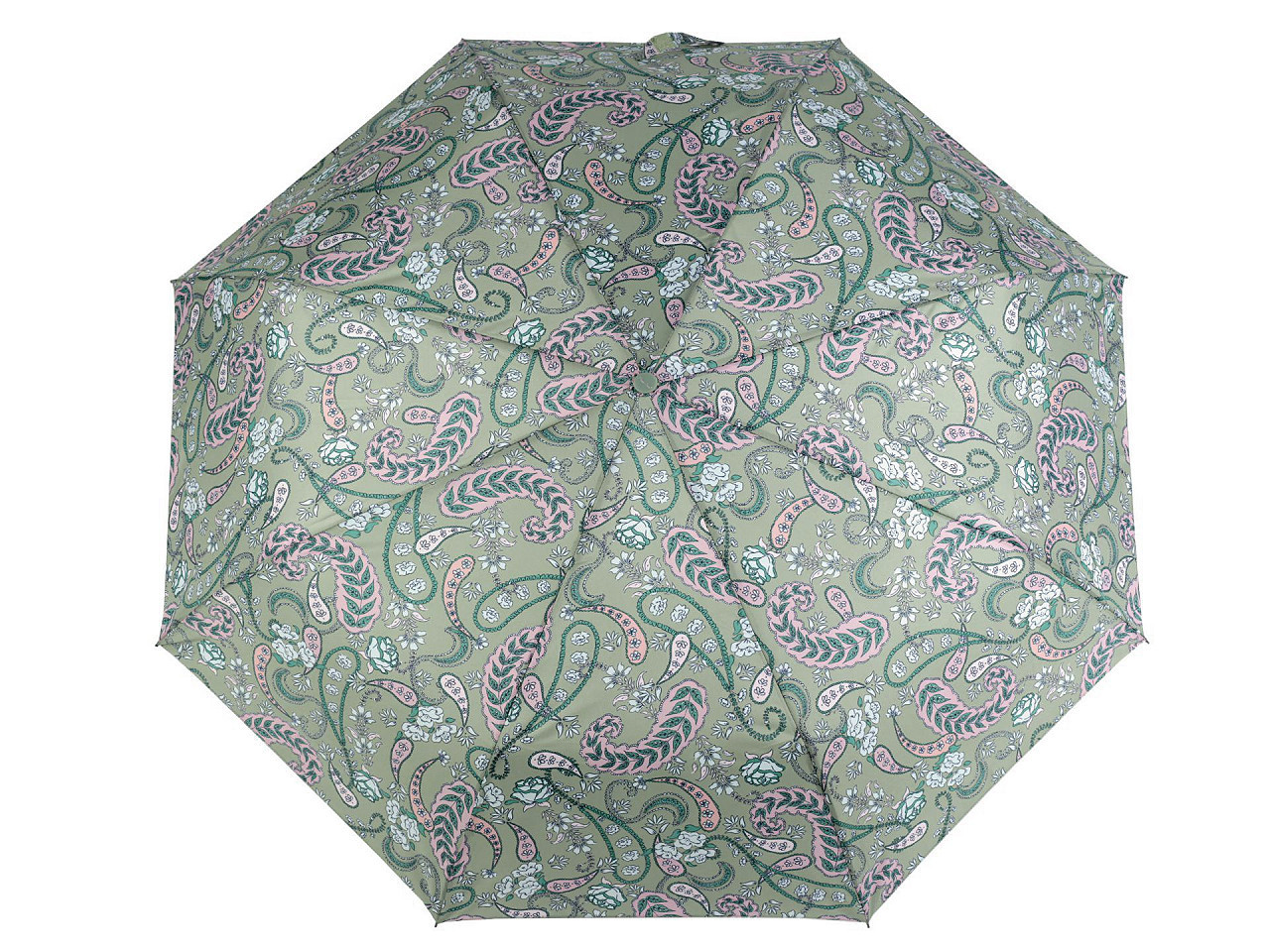 Dámský skládací vystřelovací deštník, barva 3 zelenkavá