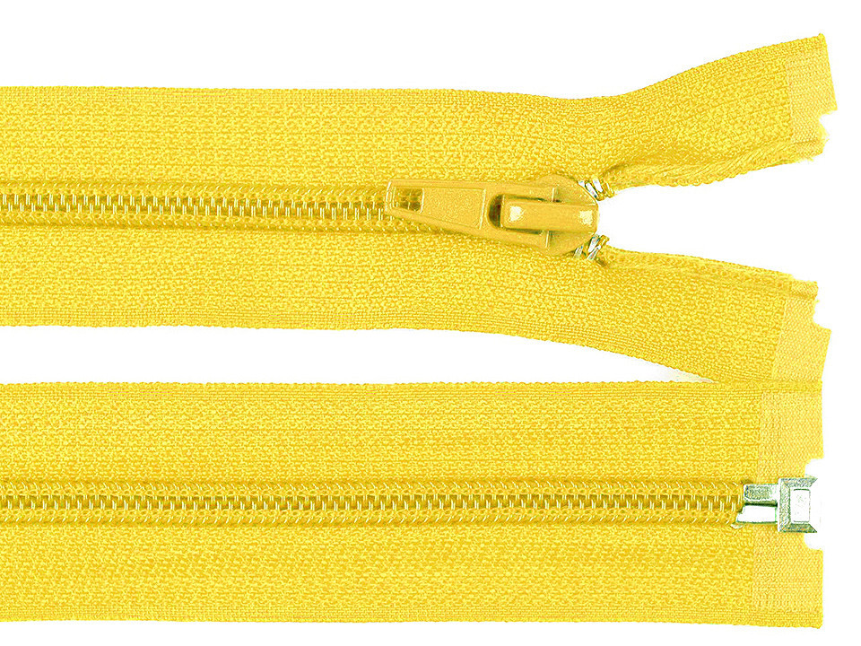 Spirálový zip šíře 5 mm délka 40 cm bundový POL, barva 110 žlutá