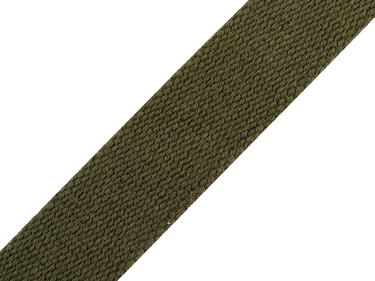 Bavlněný popruh šíře 30 mm, barva 31 zelená khaki