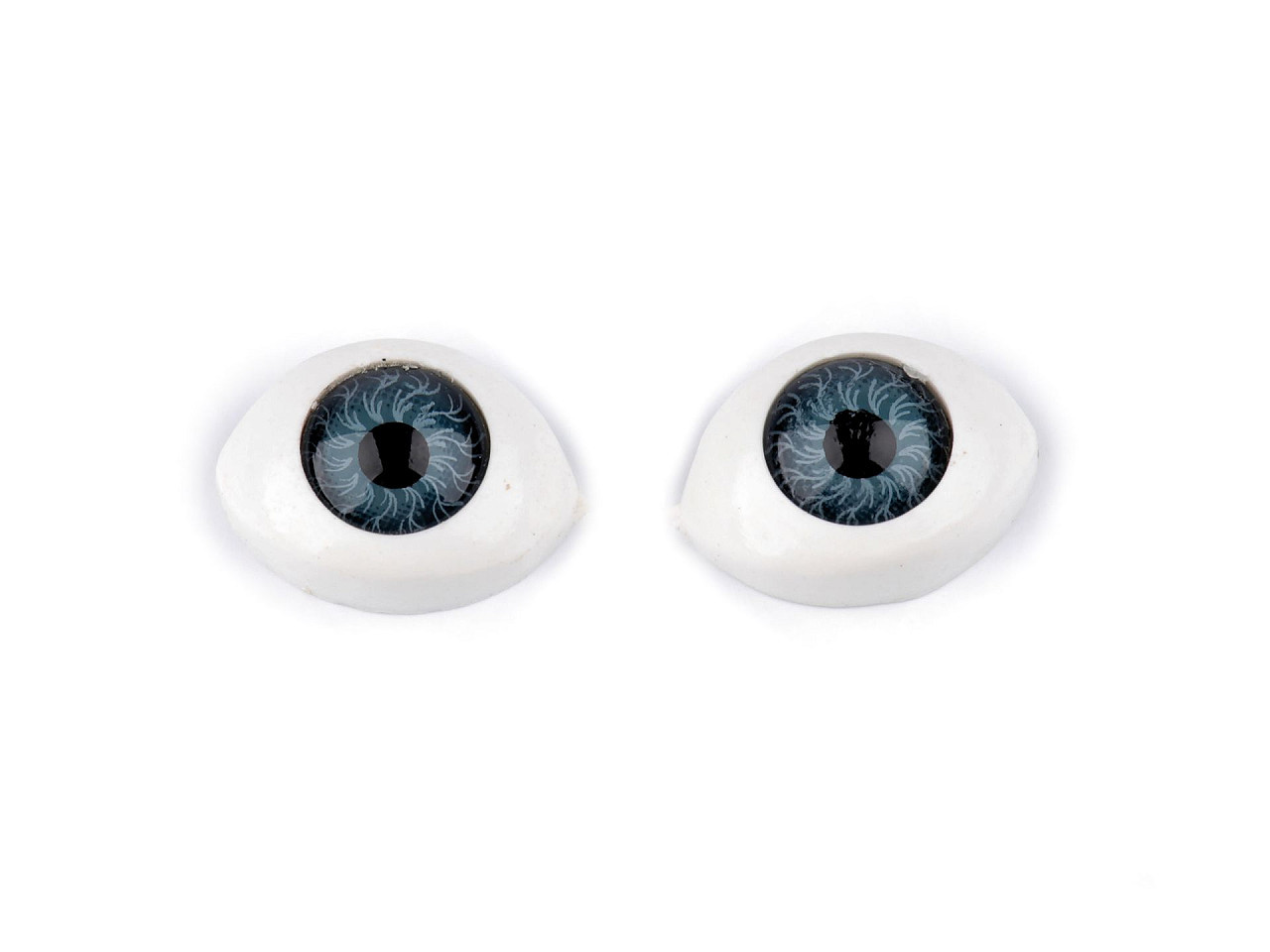 Plastové oči k nalepení, barva 1 (10x13 mm) modrá tmavá