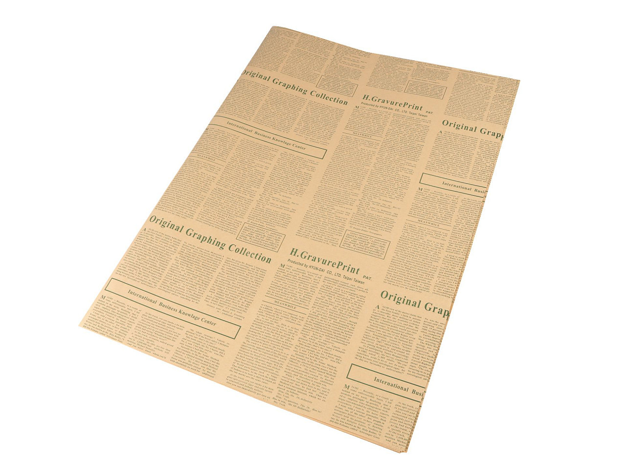 Balicí papír noviny 50x70 cm, barva 6 hnědá přírodní zelená
