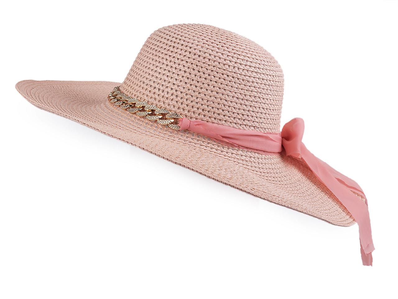 Dámský letní klobouk / slamák, barva 21 pudrová