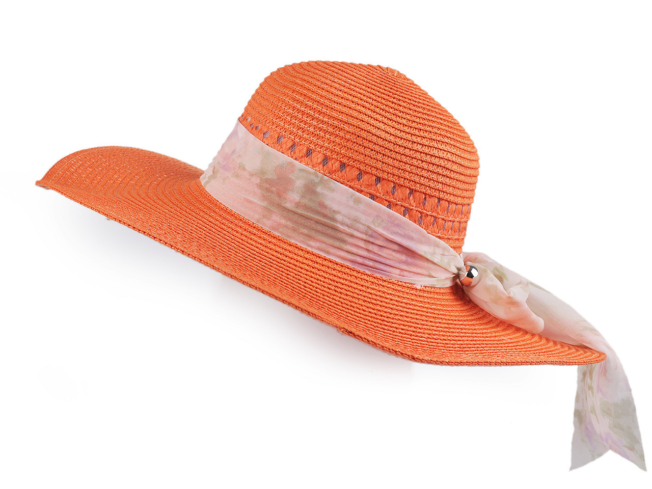 Dámský letní klobouk / slamák, barva 14 oranžová