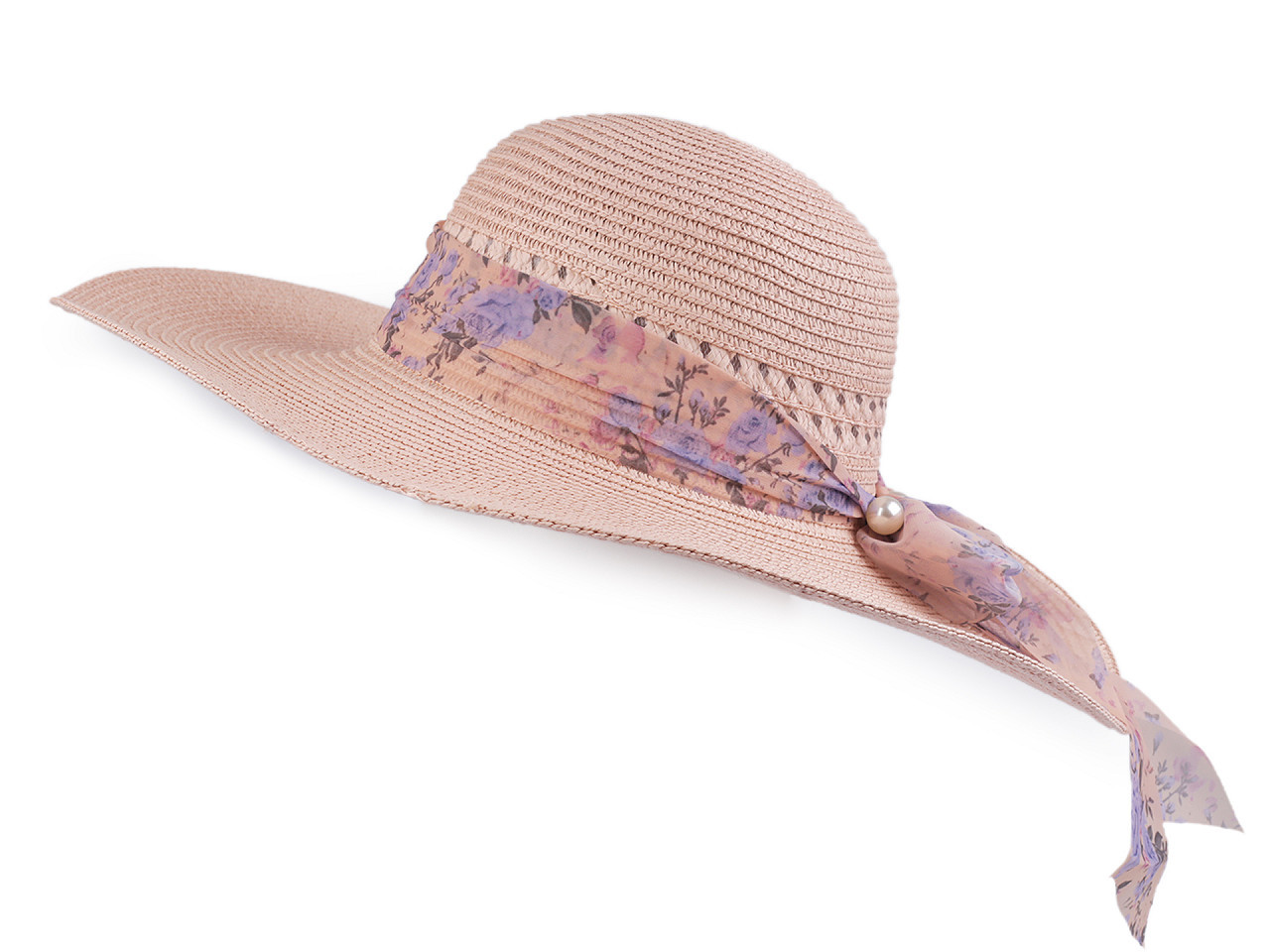Dámský letní klobouk / slamák, barva 12 pudrová