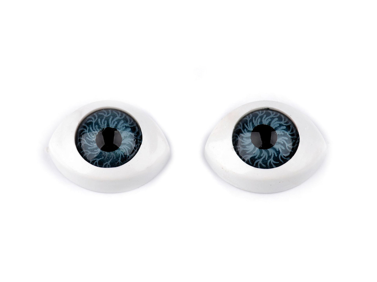 Plastové oči k nalepení, barva 2 (10,5x14 mm) modrozelená tm