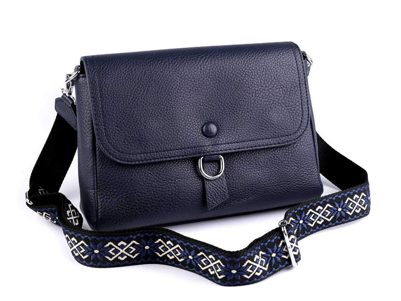 Dámská kabelka crossbody s popruhem 27x18 cm, barva 11 modrá tmavá