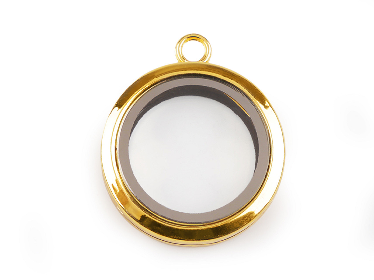 Otevírací medailon na magnet Ø30 mm, barva 3 zlatá