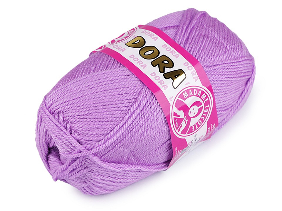 Pletací příze Dora 100 g, barva 20 (56) fialková