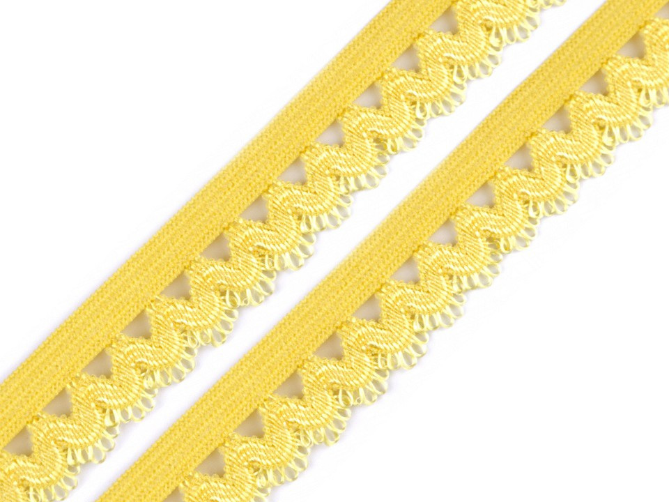 Ozdobná pruženka šíře 15 mm, barva 20 žlutá