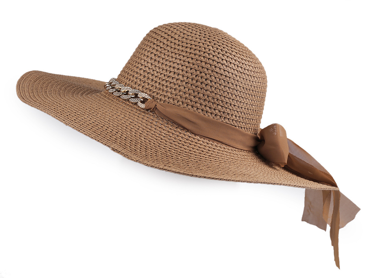 Dámský letní klobouk / slamák, barva 20 hnědá přírodní