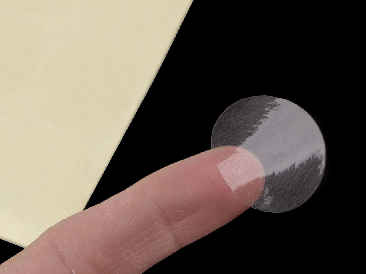 Samolepky transparentní Ø2,5; 3 a 3,5 cm, barva 3 (Ø3,5 cm, 28 ks) transparent