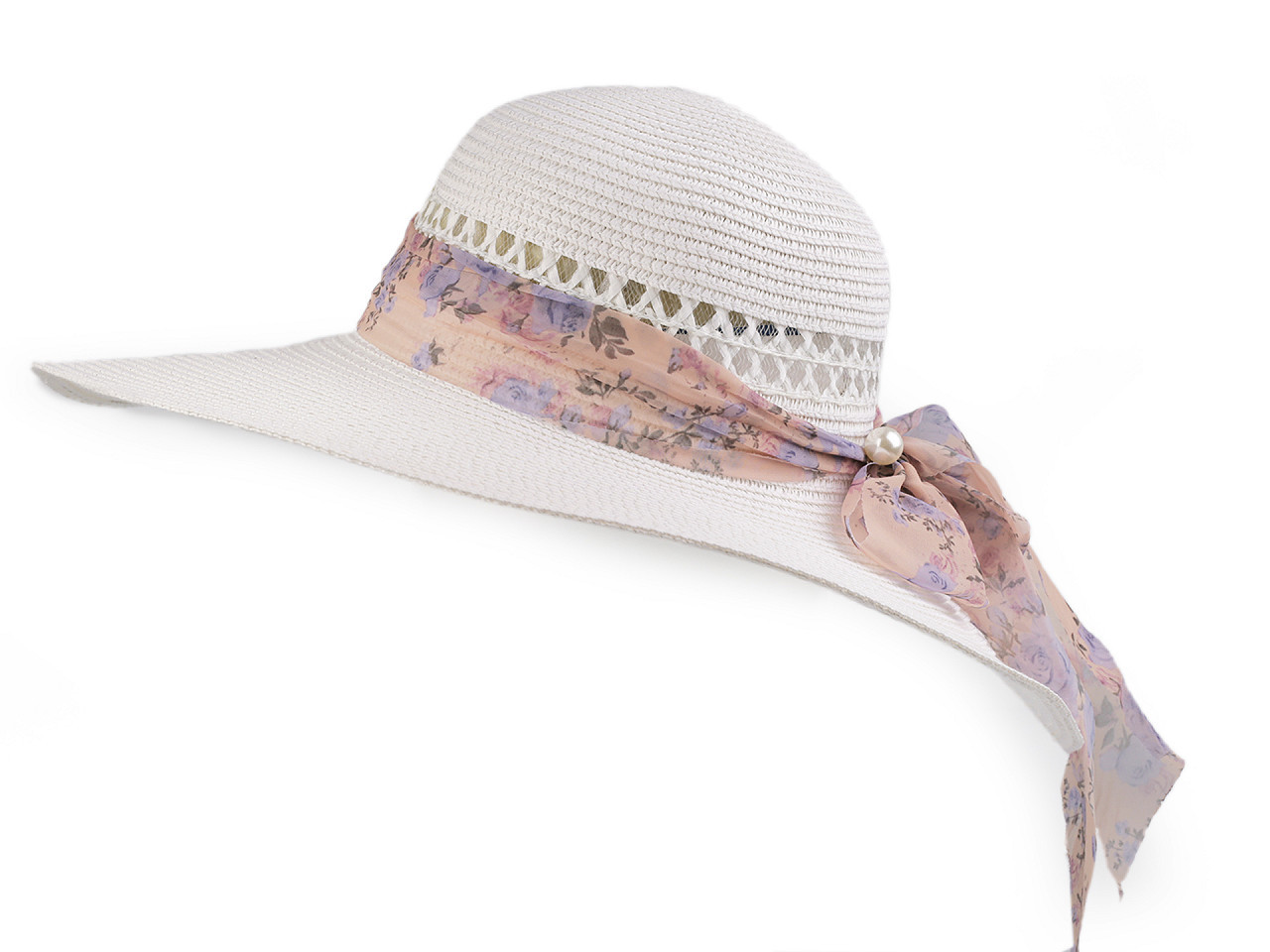 Dámský letní klobouk / slamák, barva 7 bílá přírodní