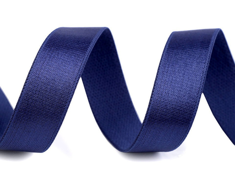 Pruženka saténová / ramínková šíře 20 mm, barva 3 modrá berlínská