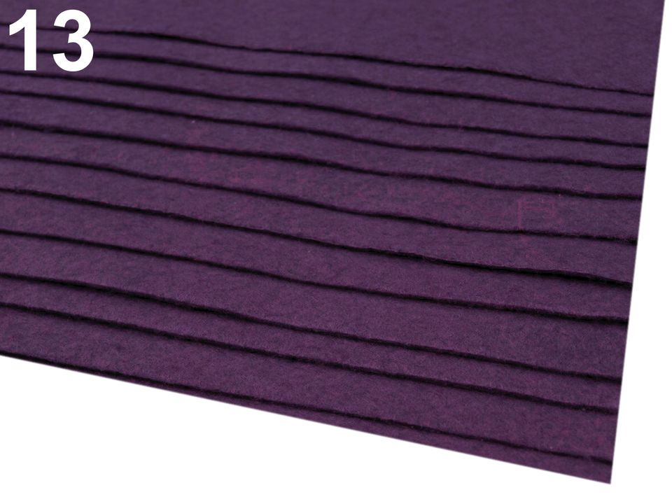Látková dekorativní plsť / filc 20x30 cm, barva 13 (F57) fialová