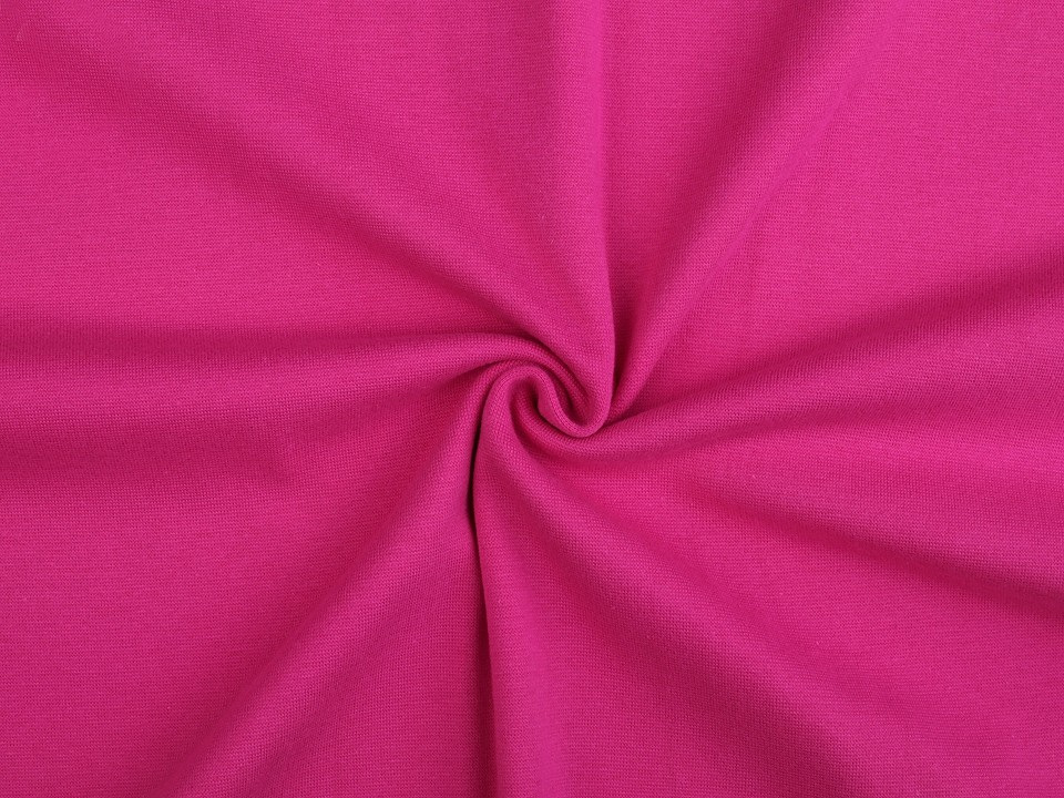 Úplet bavlněný elastický hladký / náplet, barva 3 (172) růžová ostrá