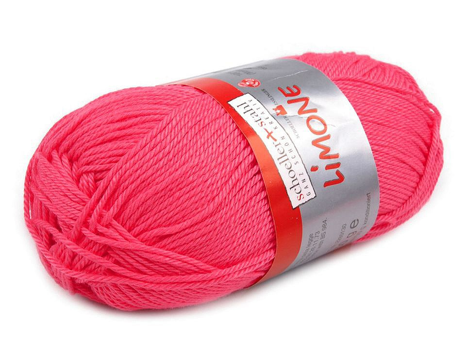 Bavlněná pletací příze Limone 50 g, barva 8 (038) pink